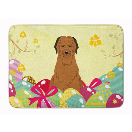 Carolines Treasures Easter Eggs Briard Brown Machine Washable Memory Foam Mat BB6082RUG